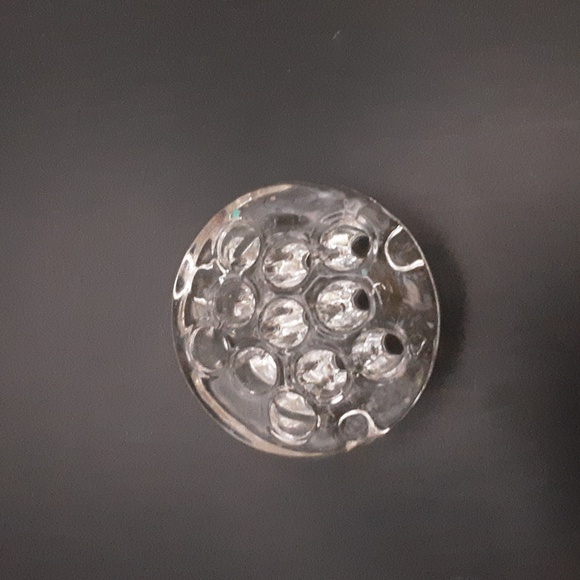 Vintage Small Glass Flower Frog w/ 10 Holes 3" - Picture 5 of 8